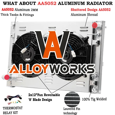 Ventilador cubierta radiador ajuste 07-2015 Infiniti G25 G35 G37 Q60 2010-2020 Nissan 370Z Foto 1 de 4