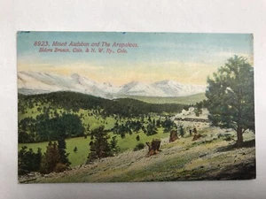 Postal litográfica histórica con fecha 1918 de colección Monte Audubon y Arapahoes - Imagen 1 de 5