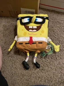 RARE GLASSES 2000 Spongebob "Removable Pants" Squarepants 13" Plush W/tag - Picture 1 of 5