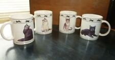 4 Houston Harvest Tabby Abyssinian Turkish Chartreux Cat Lovers Ceramic Mugs
