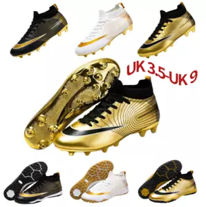 Mens Junior Boys Football Boots AG/TF Soccer Training Shoes Sneaker Size UK 3-9 - Picture 1 of 23