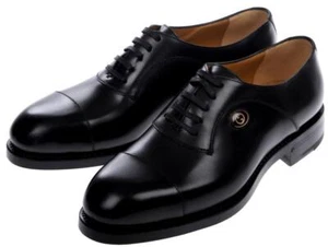 NEW GUCCI BLACK LEATHER ENAMEL INTERLOCKING G OXFORD LACE-UP SHOES 10/US 10.5 - Bild 1 von 8