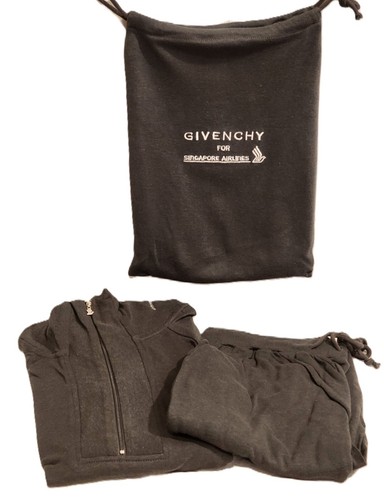 GIVENCHY Singapore Airlines 1a classe lounge grigio tuta pantaloni giacca e borsa NUOVO