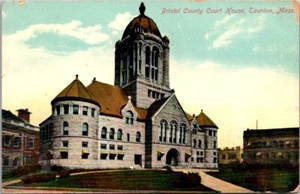 Cartolina d'epoca Massachusetts - Taunton - Bristol County Court House - Foto 1 di 2