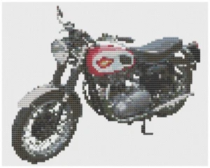Patrón de punto de cruz de Florashell - motocicleta BSA A10 - Imagen 1 de 1