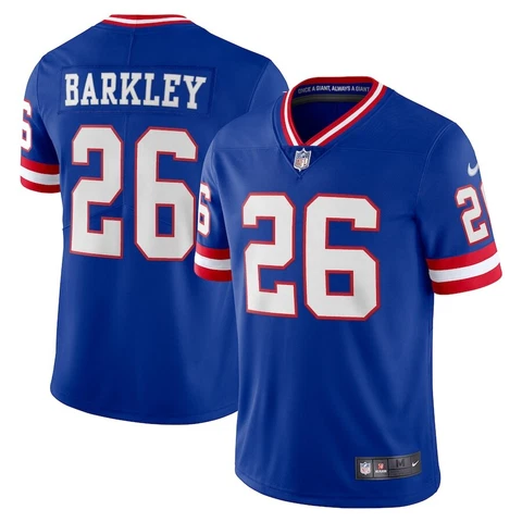 New York Giants Saquon Barkley #26 Nike Royal Classic NFL Vapor Limited Jersey Cover