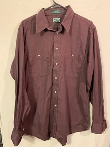 Hathaway Shirt Adult 16.5 XL Purple Check Button Up Y2K Long Sleeve Casual Mens - Picture 1 of 9