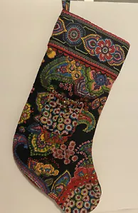 Vera Bradley Symphony in Hue Christmas Stocking 17” - Picture 1 of 5
