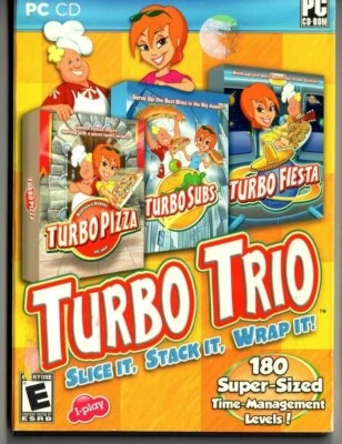 TURBO TRIO - 3 EXCELLENT TIME MANAGEMENT GAMES FOR THE PC. VERY RARE COLLECTION! - Image 1 of 4