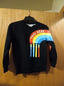 Yogi Bear Black Youth  Sweatshirt Jellystone Park Size Y-S Cotton/poly Blend - Picture 1 of 6