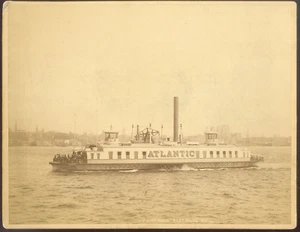 USA J.S. Johnston* New York - Ferry-boat - East River NY - Vintage albumen print - Imagen 1 de 5