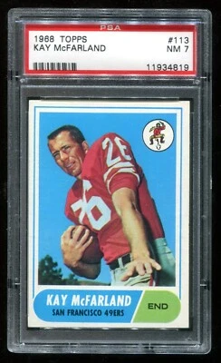 1968 Topps #113 Kay McFarland PSA 7 NM 49ers~(PL) - Image 1 of 2