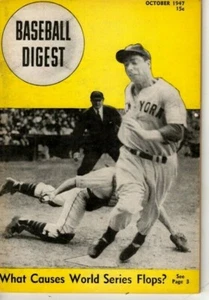 1947 OCTOBER Baseball Digest magazine Joe DiMaggio, New York Yankees FAIR++ - Picture 1 of 3