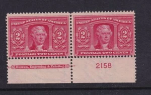 1904 Sc 324 Louisiana Purchase 2c MHR full OG with plate number & imprint (WA - Picture 1 of 2
