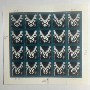2004 USPS Navajo Jewelry two cent stamps 1 sheet of 20, Mint NH - Picture 1 of 2
