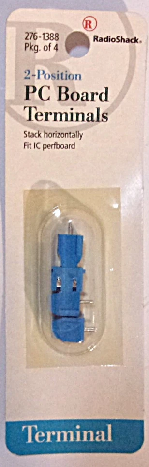 Radio Shack #276-1388  PC Board Terminals  2 Position Pack of 3    NEW - Image 1 of 1