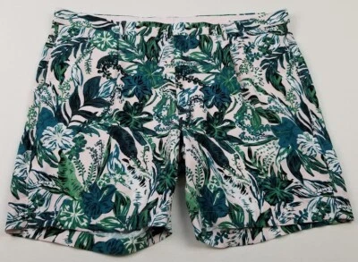 Pantalones Cortos Chinos International Concepts Para Hombre 38 Verde Rosa Blanco Floral Tropical Foto 1 de 4