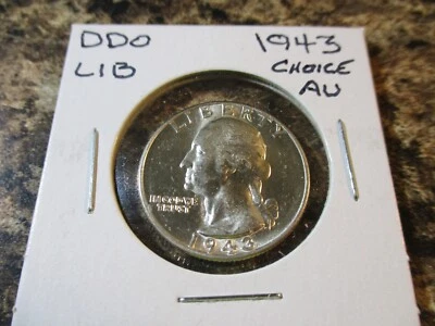 1943 WASHINGTON QUARTER RARE DDO LIB OF LIBERTY AU    KK5 - Image 1 of 4