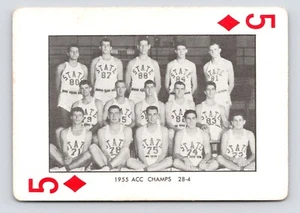 1955 ACC Champs ~ NC State Wolfpack ~ North Carolina ~ Vintage Basketball Spielkarte - Bild 1 von 2
