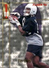 1996 Fleer #165 Ray Lewis RC Rookie Cleveland Browns Football Card NM Ravens