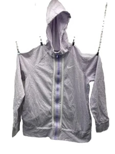 Nike Girls Full Zip 100% Cotton Light Purple Swoosh Logo Hoodie Youth Size XL - Picture 1 of 10