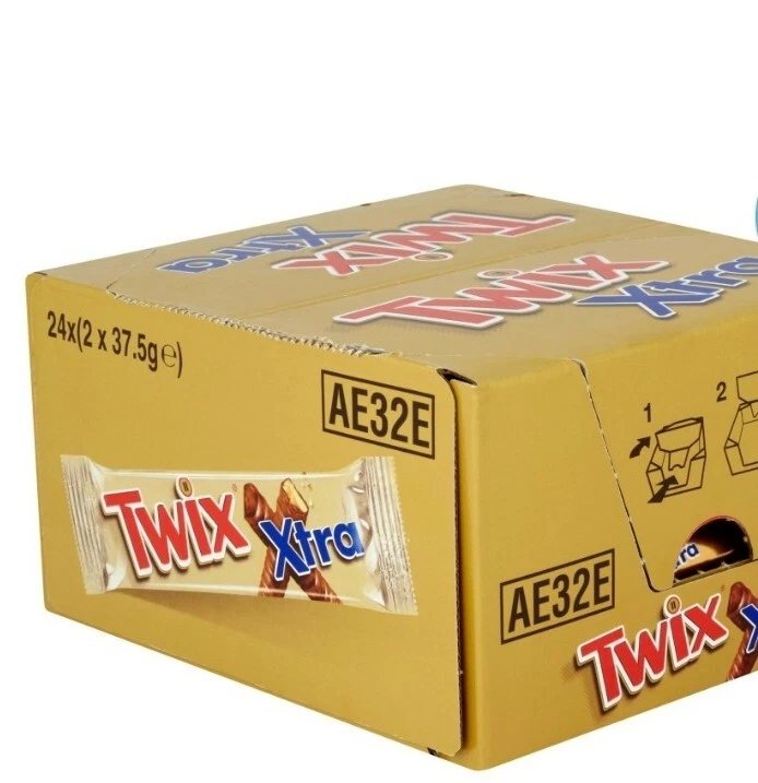 24 X Twix Xtra Milk Chocolate Biscuit Twin Bars 75g - Image 1 of 1
