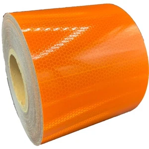 Cinta Reflectante 6" Naranja Alta Intensidad HIP Tipo 4 Oralite Nikkalite Prismática - Imagen 1 de 9