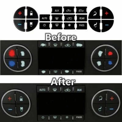 For Chevrolet GMC Tahoe A/C Button Repair Decal Dash Switch Stickers Replacement - Image 1 of 4