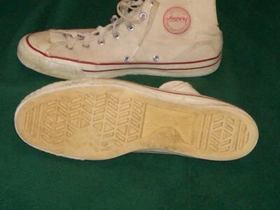 1960s Sears Jeepers creepers White Canvas High-Top Sneakers  Converse Men Sz 10 - Image 1 of 4
