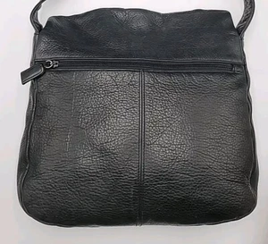 Charter Club Classics Damen schwarz Leder Bucket Handtasche Schultertasche - Bild 1 von 8