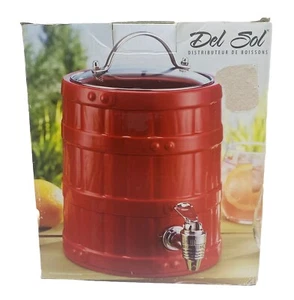 Getränkespender Home Essentials And Beyond Barrel Collection rot mit Ausgießer - Bild 1 von 13