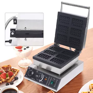 Máquina para hacer gofres comercial 110 V 1500 W 6 piezas máquina para hacer gofres rectangulares antiadherente - Imagen 1 de 12