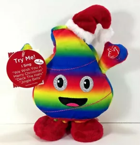 NEW DanDee Rainbow SANTA POOP EMOJI Animated Dancing Singing 3 SONGS Christmas - Picture 1 of 7