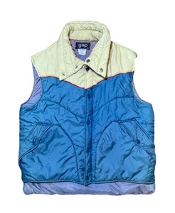 1970s Vintage GAP Nylon Puffer Vest – Size XL – Retro Sportswear - Picture 1 of 8