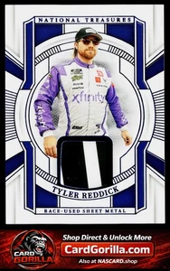 2025 Panini National Treasures Tyler Reddick Race Used Sheet Metal Blue #/75 - Afbeelding 1 van 2