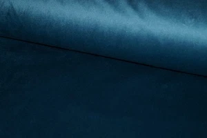 Samt Dekostoff Velvet in Petrol Blaugrün  0,5m Martindale  60.000 Meterware - Bild 1 von 2