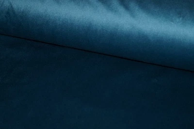 Samt Dekostoff Velvet in Petrol Blaugrün  0,5m Martindale  60.000 Meterware - Bild 1 von 2