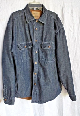 Arrow Blue Jean Co Workwear Quilted Denim  Shirt Jacket Size M - Image 1 of 4