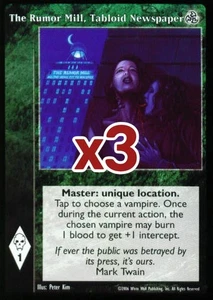 Lot von 3 Karten: The Gerüchte Mill, Boulevardzeitung [Drittes Set] - VTES Karte - Bild 1 von 2