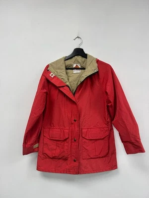 Chaqueta Columbia De Colección Para Hombre Pequeña Roja Con Capucha Parka Abrigo Exterior Años 80 MUESTRA Foto 1 de 4