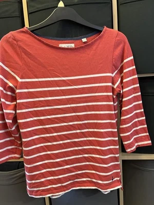 jack wills Size 10 Red White Stripe 3/4 Sleeved Top - Image 1 of 4