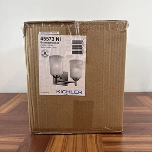 KICHLER Shailene 12.5in.2-Light Brushed Nickel Traditional Bathroom Vanity Light - Picture 1 of 4