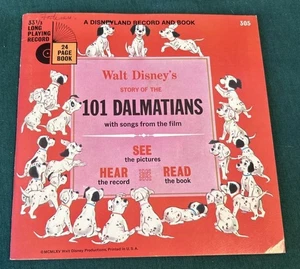 Vintage 1965 101 DALMATIONS Disneyland Record and Book Disneyland Vintage - Picture 1 of 6