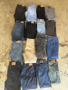 Lot of 16 Vintage Modern Y2K Mens Levis Denim Jeans Reseller Bundle 550 560 511 - Picture 1 of 6
