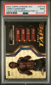 2024 Topps Chrome UFC Jared Cannonier Tale of the Tape Superfractor 1/1 PSA 9 - Picture 1 of 5