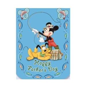 Hamilton Collection Mickey & Friends Flag 2005 HAPPY FATHERS DAY DAD 28x40 NWT - Picture 1 of 3