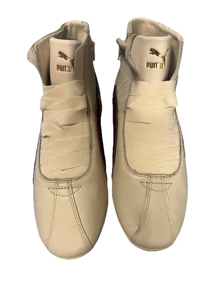 Vintage Puma Leather Boxing Boots Speed Cat Racing Sneakers Sz 8 Men's 7.5 Women - Image 1 of 4