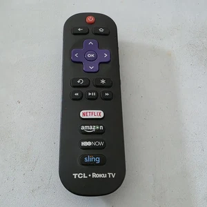 Telecomando TV Roku TCL di ricambio OEM RC280 Netflix Amazon HBONOW chiavi imbracature - Foto 1 di 7