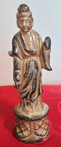 Statuina porcellana vintage 6" Kwan Yin Inarco made in Japan E 4956~Buddismo Guan-Yin - Foto 1 di 9