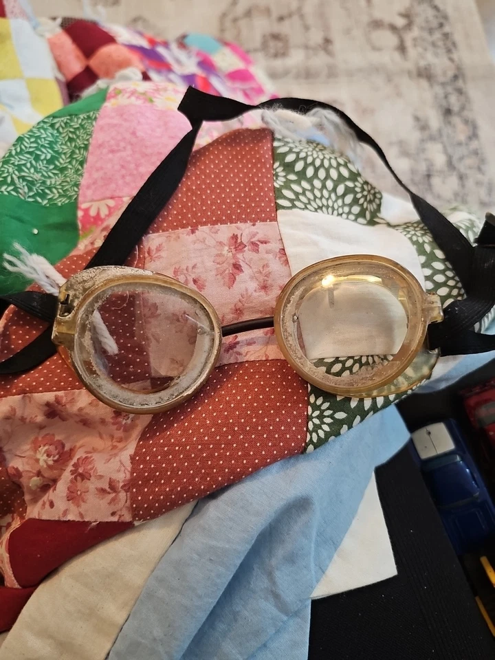 罕见! 复古 1920 年代盒装蒸汽朋克护目镜 Duraglass 蒸汽朋克  — 第 1/4 张图片